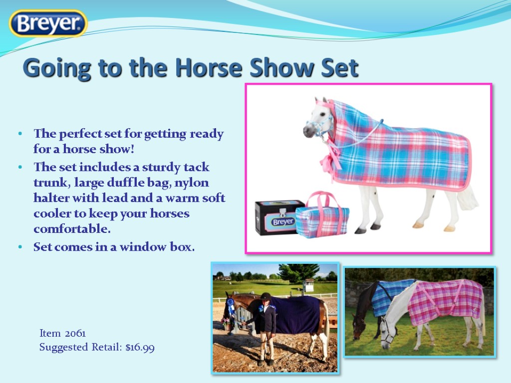 The perfect set for getting ready for a horse show! The set includes a